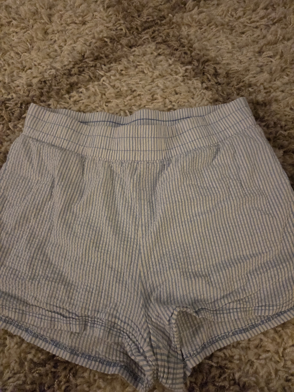 Light Blue Stripe Women’s Casual Shorts